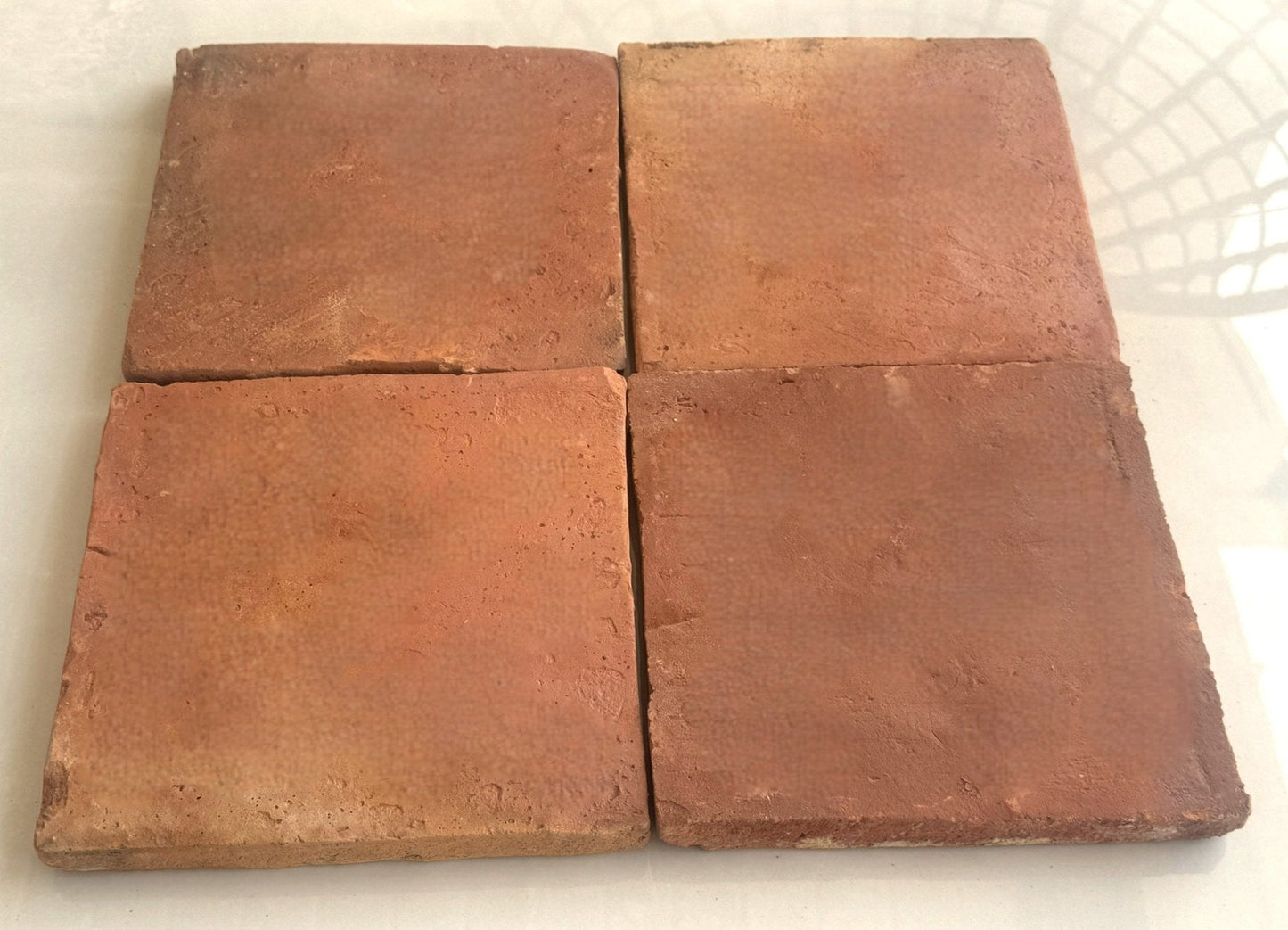 Rustic Red Terracotta Square Floor Tiles 20 x 20 x 2 cm - Just Jute