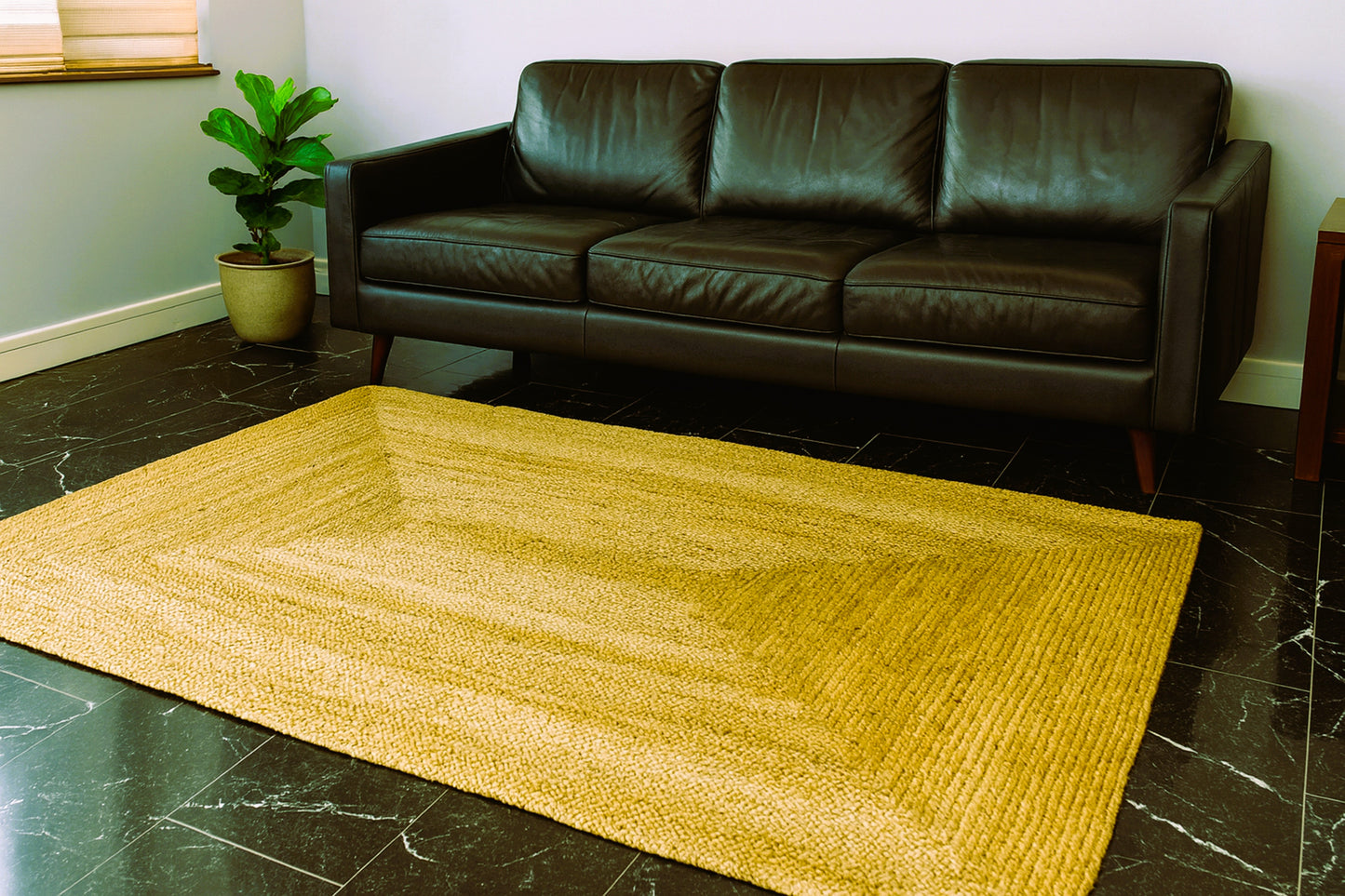 Natural Braided Jute Rug 170 x 240 cm
