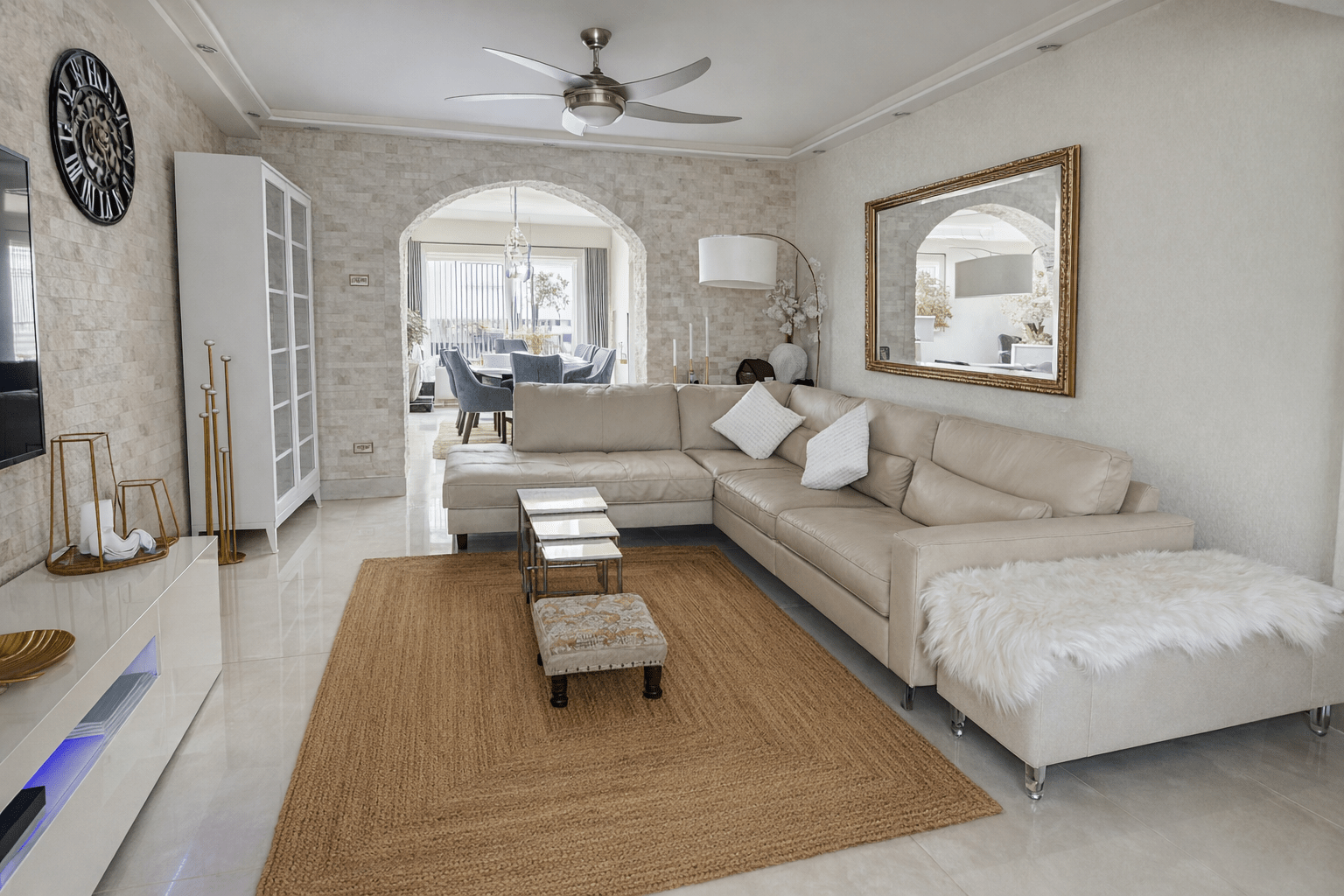 Golden Braided Jute Rug 200 x 300 cm - Just Jute