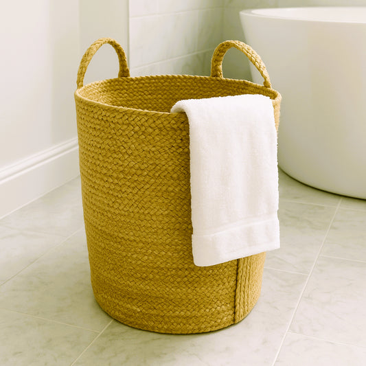 Natural Jute Braided Laundry Basket