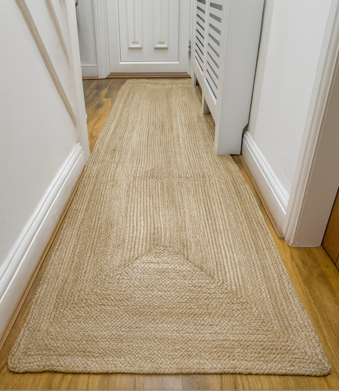 Golden Braided Jute Runner 80 x 300 cm