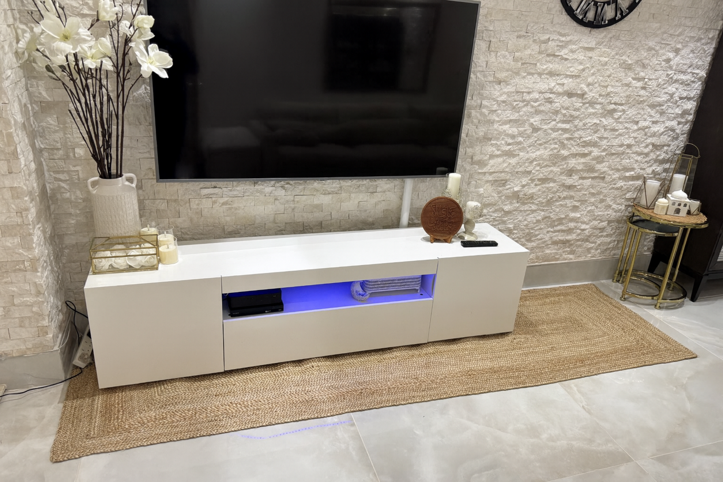 Golden Braided Jute Runner 80 x 300 cm