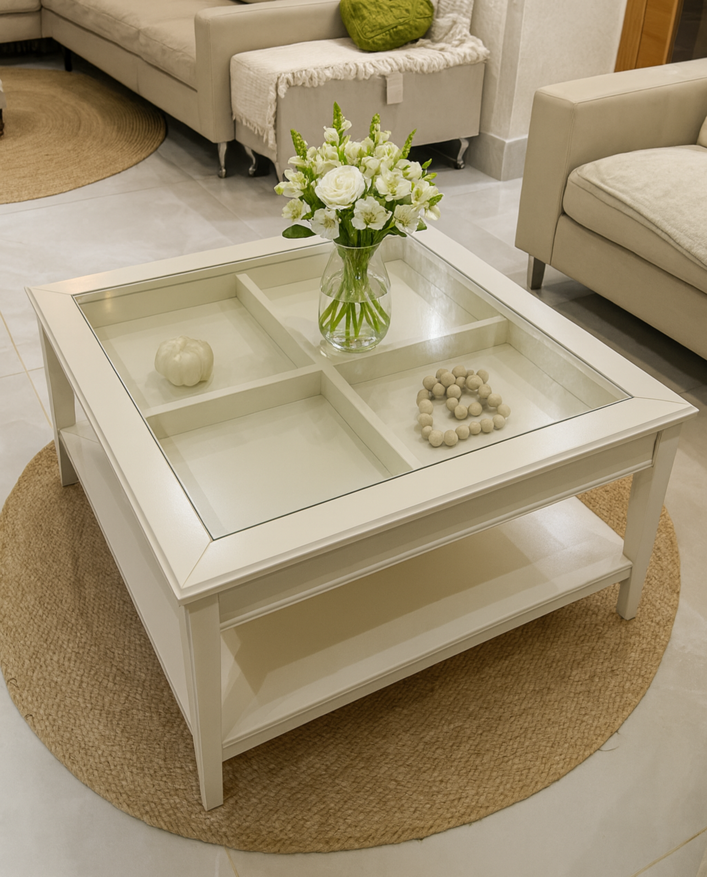 Golden Braided Round Jute Rug 150cm x 2