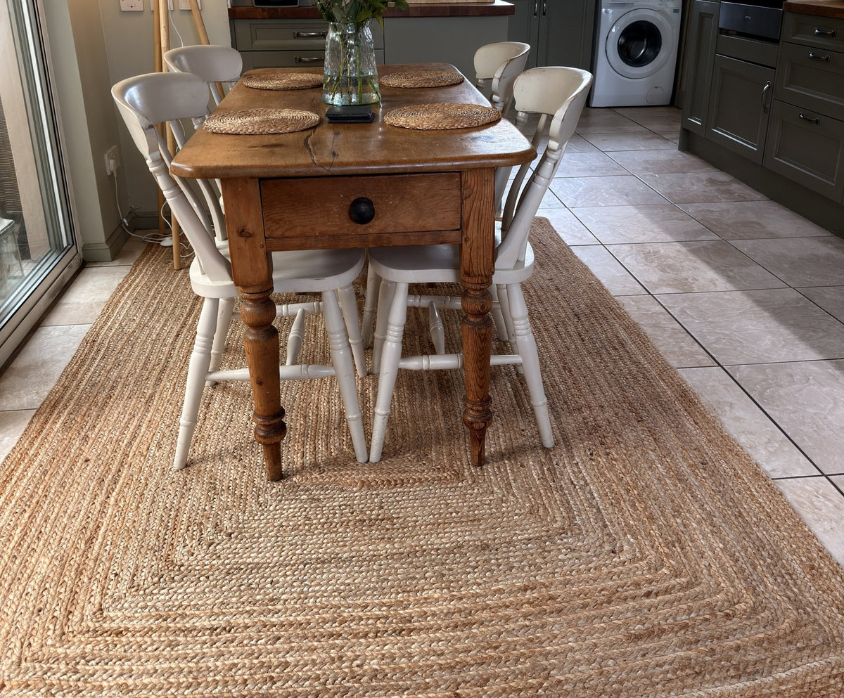 Golden Braided Jute Rug 170 x 240 cm - Just Jute