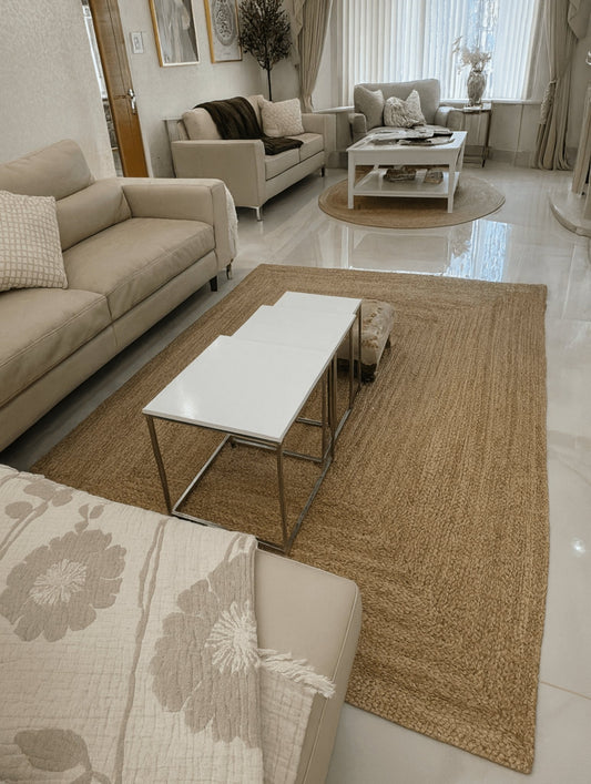 Golden Braided Jute Rug 170 x 240 cm - Just Jute