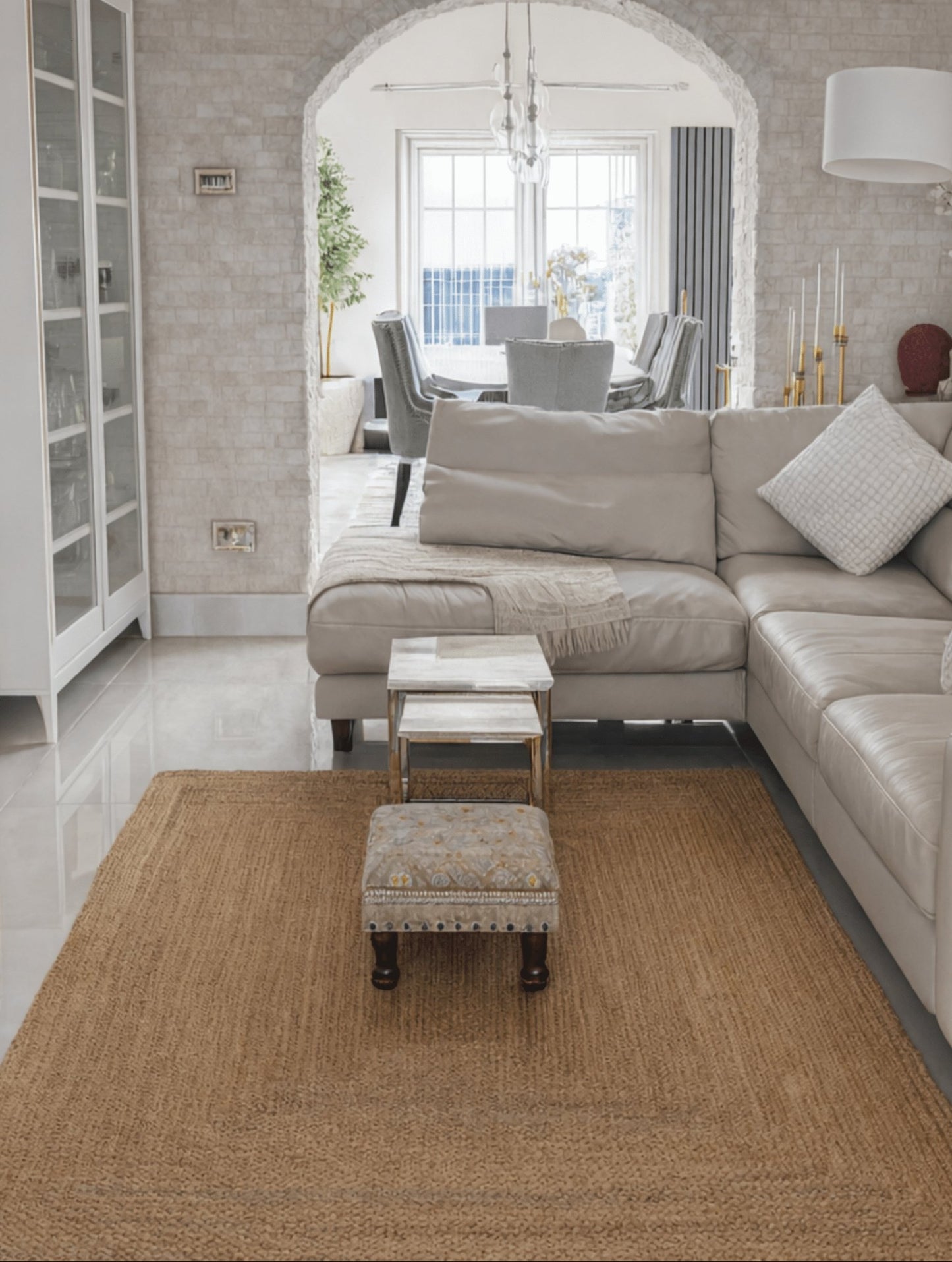 Golden Braided Jute Rug 200 x 300 cm - Just Jute